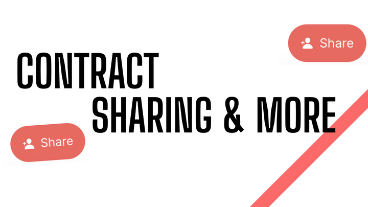 An image depicting the title of this article: Contract sharing & more